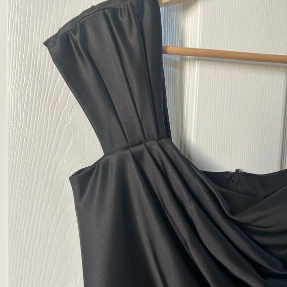 Tadashi Shoji Dress Ruched Sheath Cocktail Formal Elegant Classic Sleek Bodycon - Picture 10 of 13